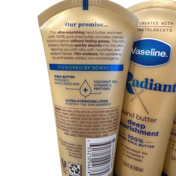 Vaseline Radiant X Hand Butter travel size x4 - Picture 3 of 3